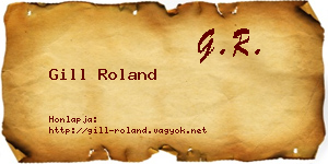 Gill Roland névjegykártya